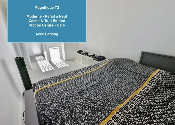 Magnifique T2 Refait A Neuf - Calme & Tout Equipe Avec Parking